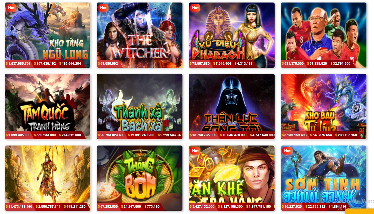 Các game slot nổ hũ yêu thích tại Five88